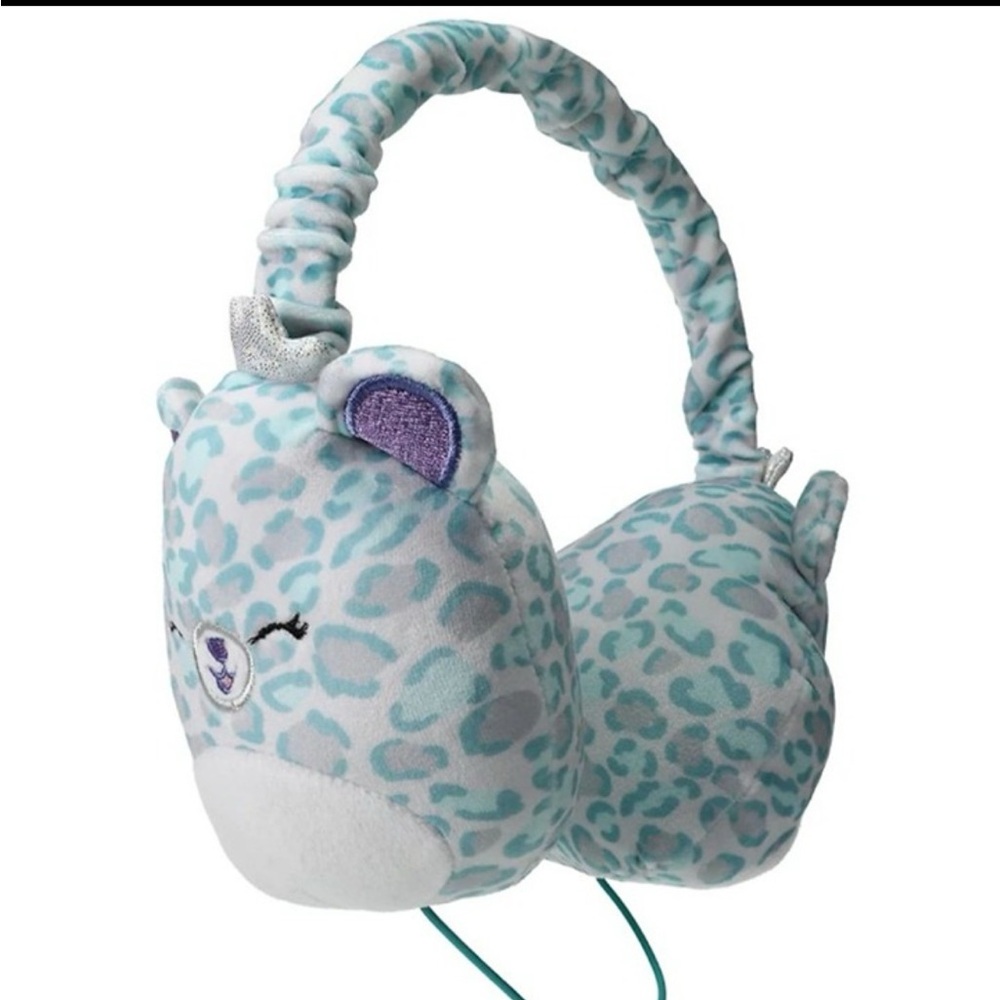 Squishmallows Hera Cheetah Plush Lightweight Wired Headphone NWOT